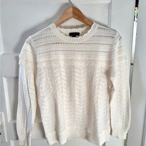 J. Crew Cream Textured Knit Sweater